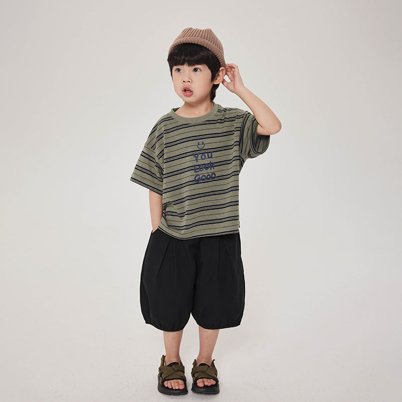 ランダムボーダー柄Tシャツ