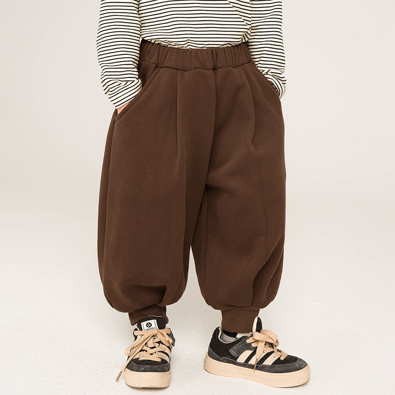 裾ゴム裏ボアパンツ