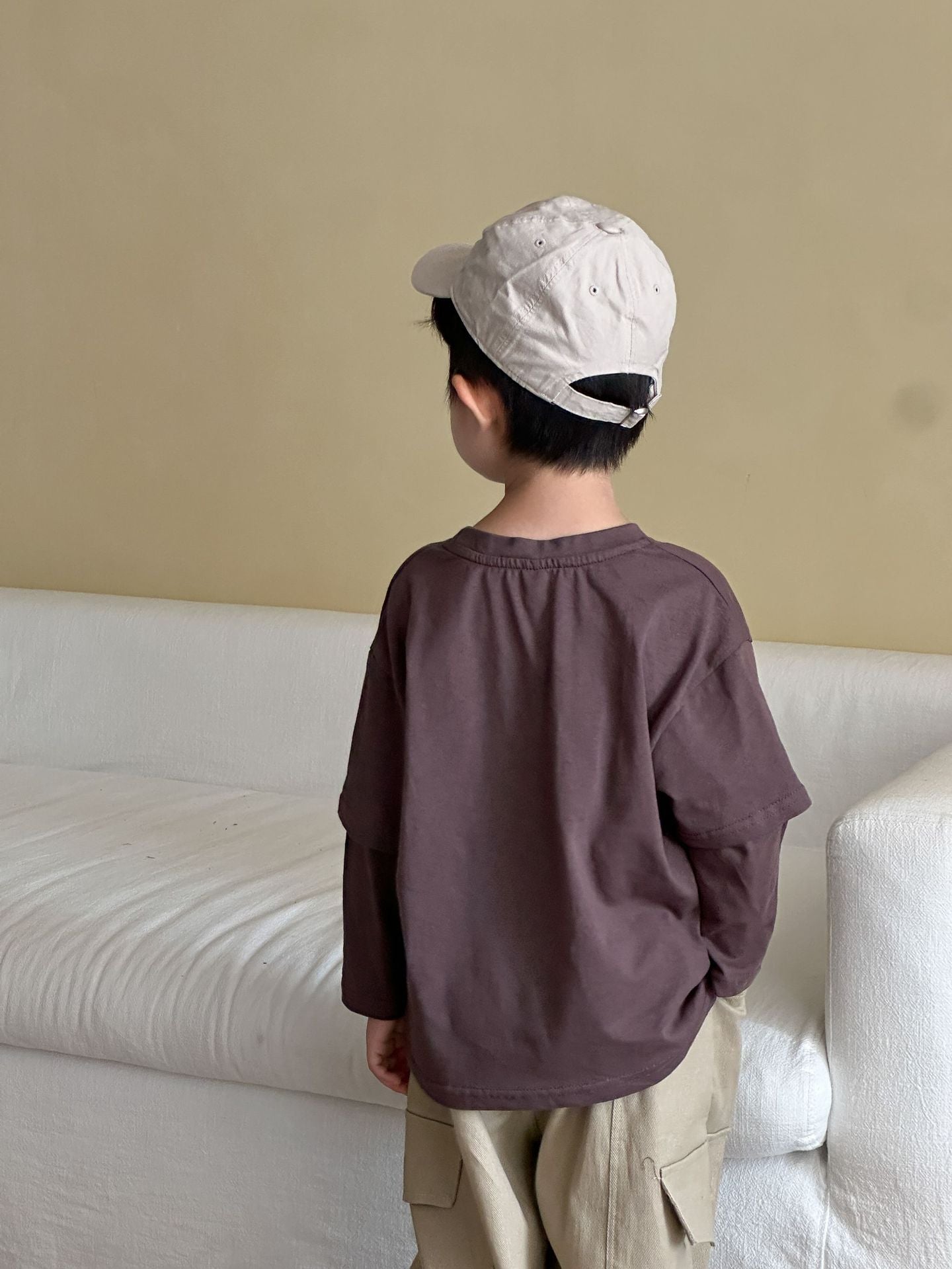 重ね着風長袖Tシャツ