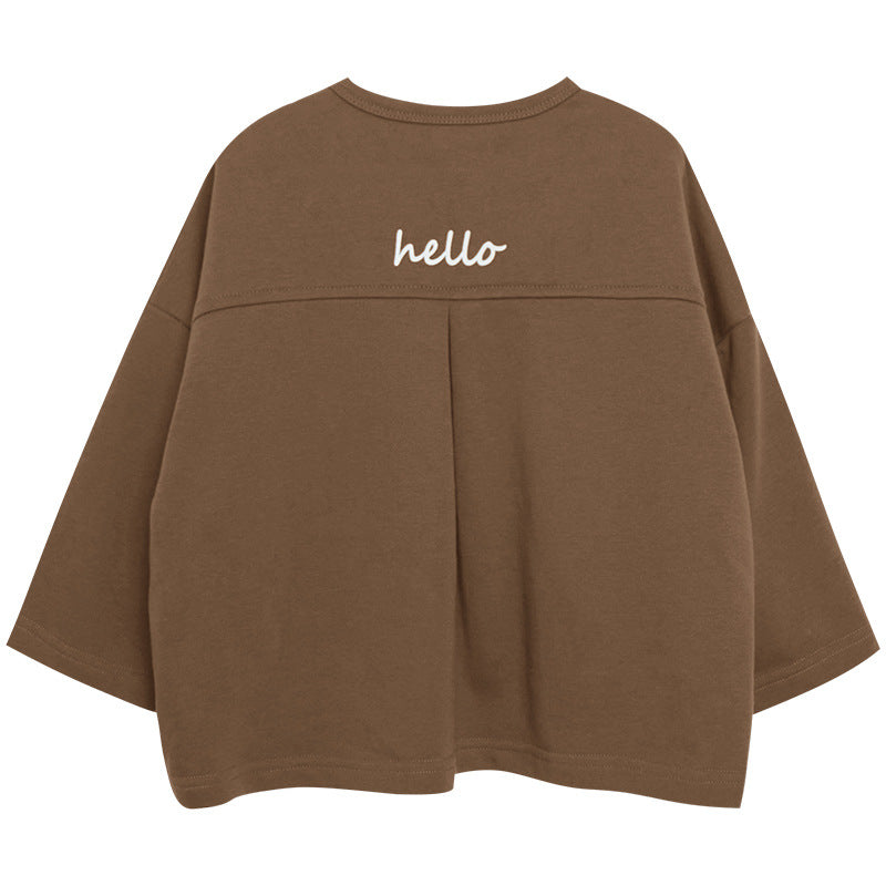 ヘンリーネック長袖Tシャツ