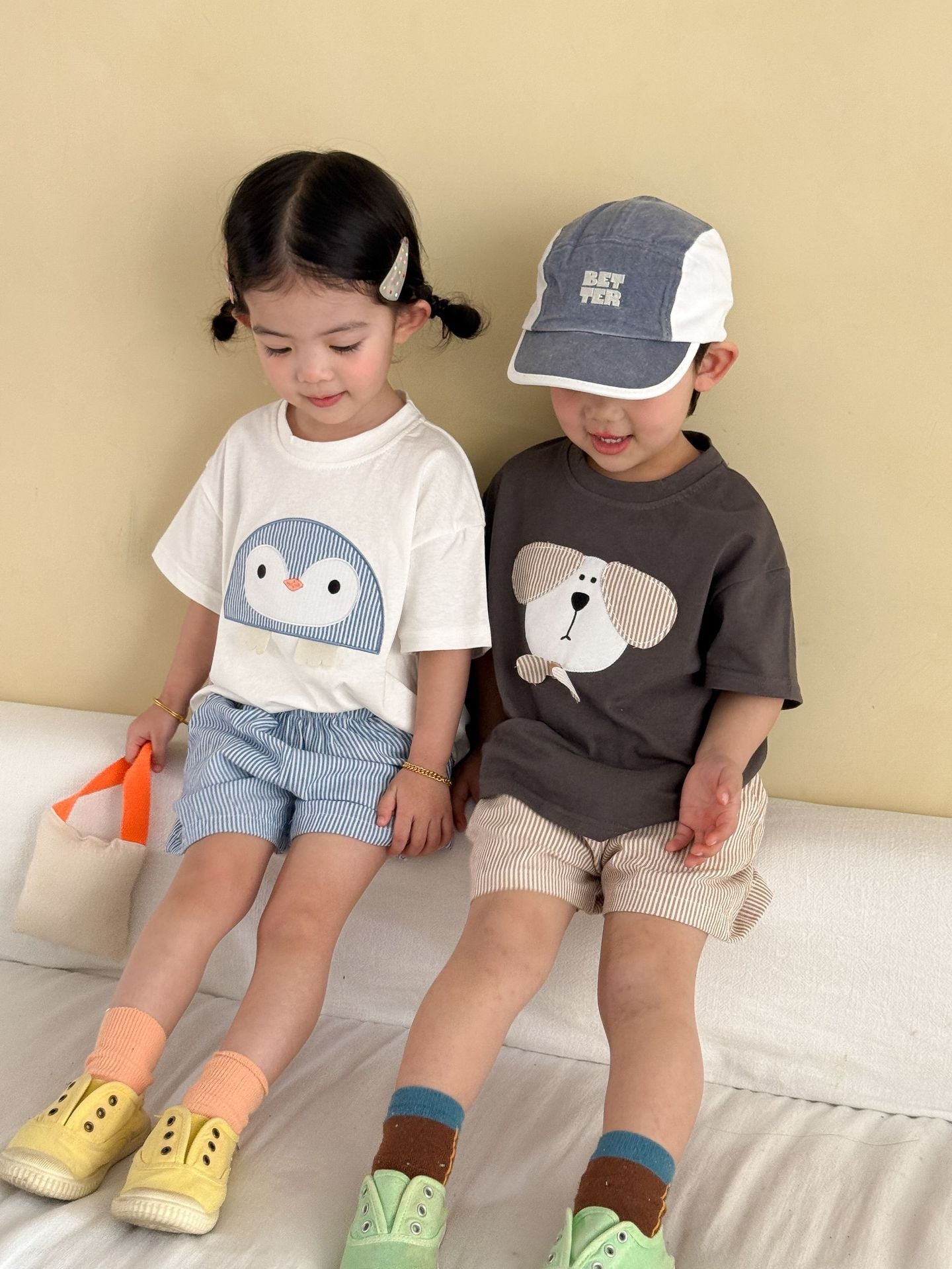 アニマルワッペンTシャツ&ショーツセット