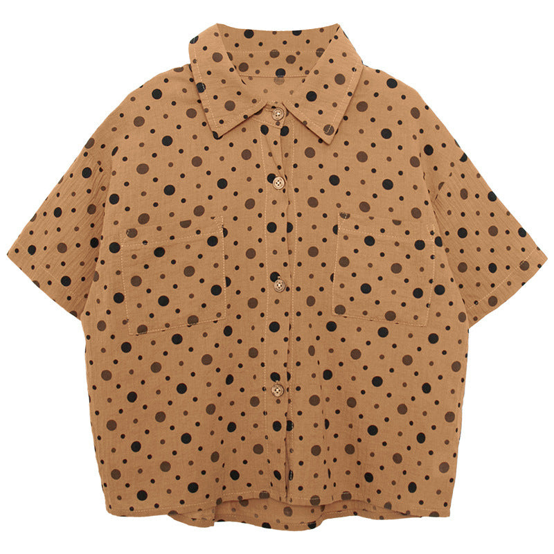 ミックスドット柄シャツ