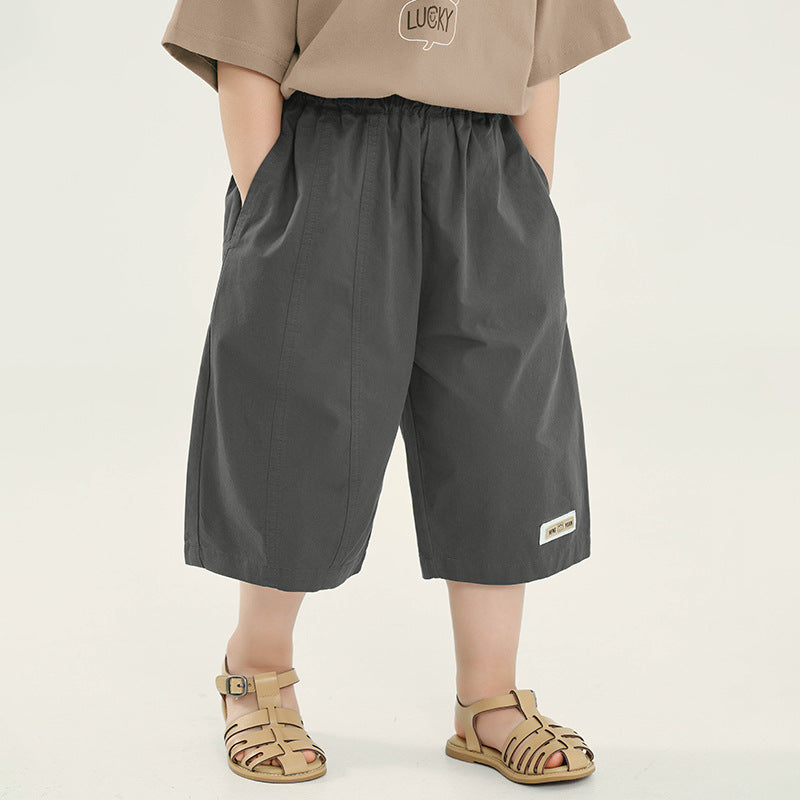 裾タグ付き7分丈パンツ