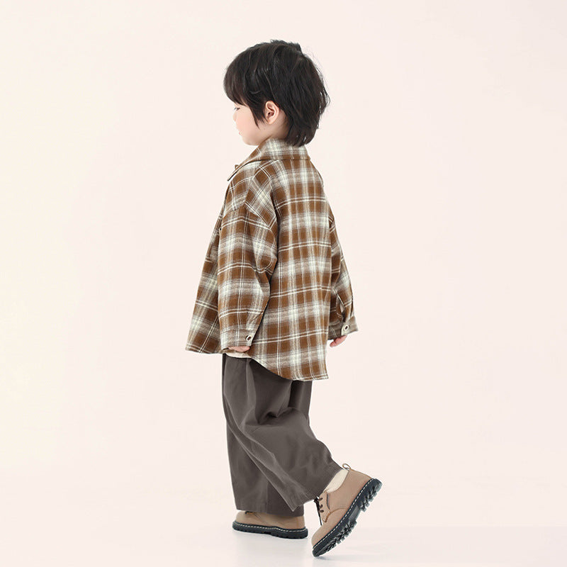 クラシカル白線チェックシャツ