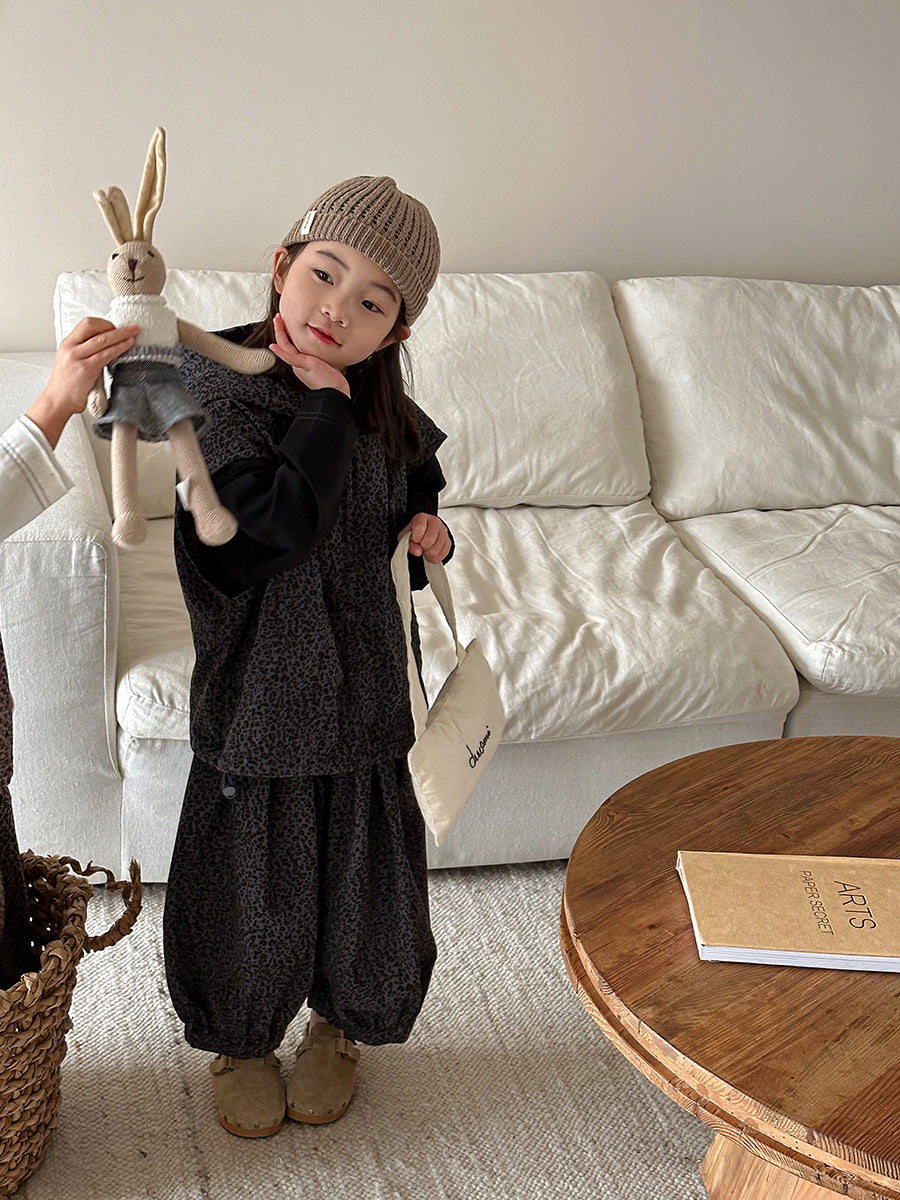 レオパード柄フードベストセット