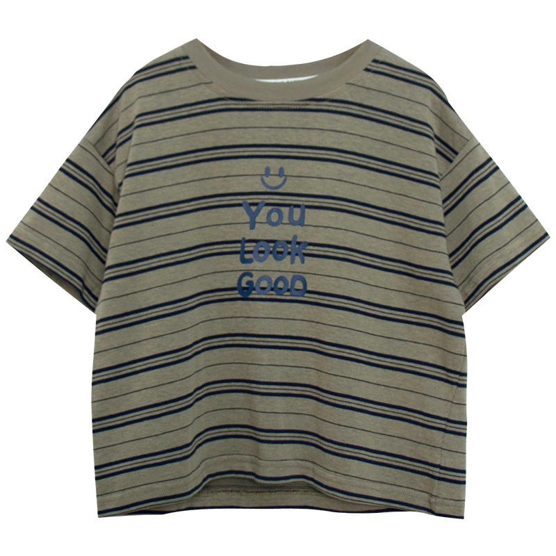 ランダムボーダー柄Tシャツ