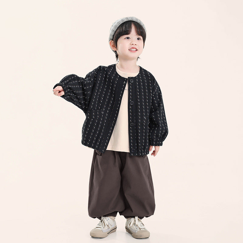 縦ラインジャカードジャケット