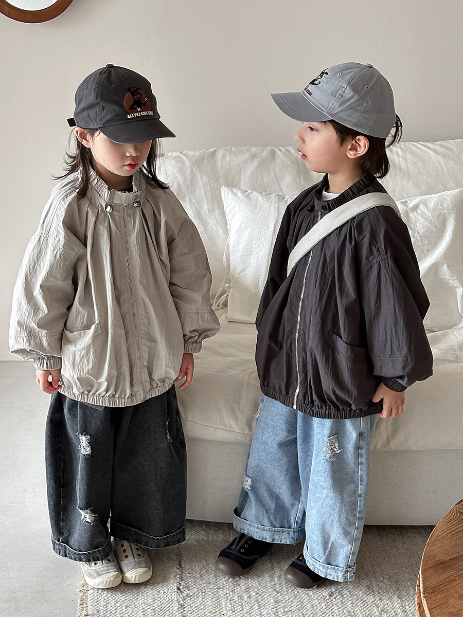 首元ギャザージャケット