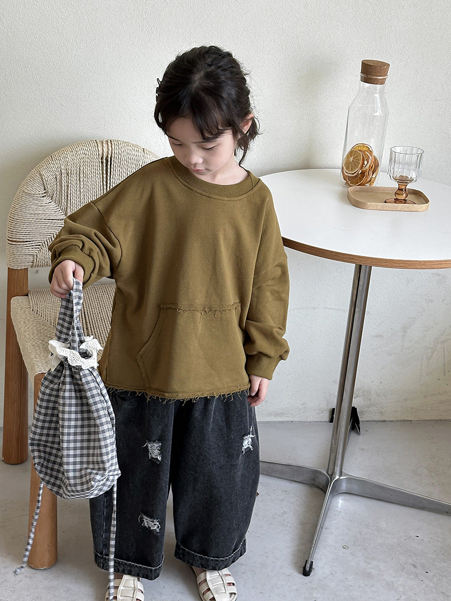 裾フリンジスウェット