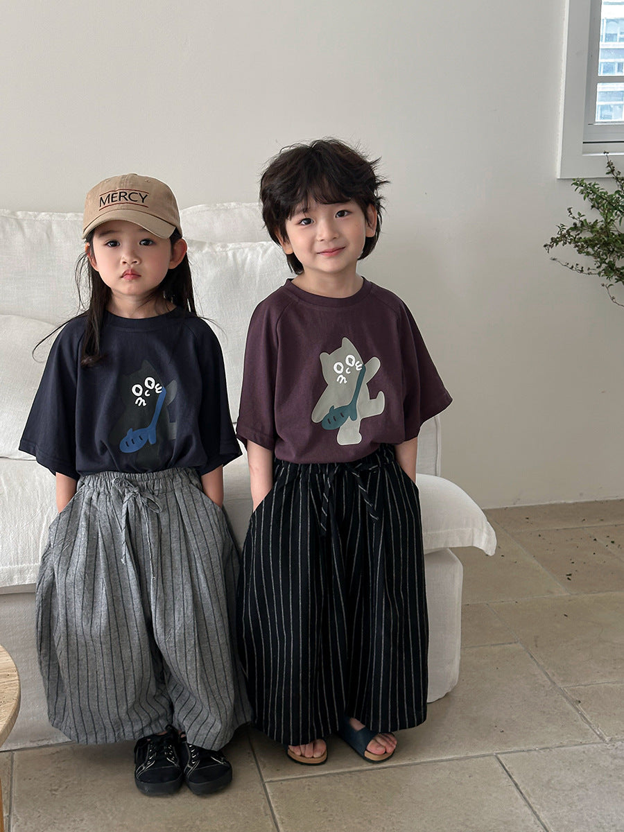 猫ちゃんプリント半袖Tシャツ
