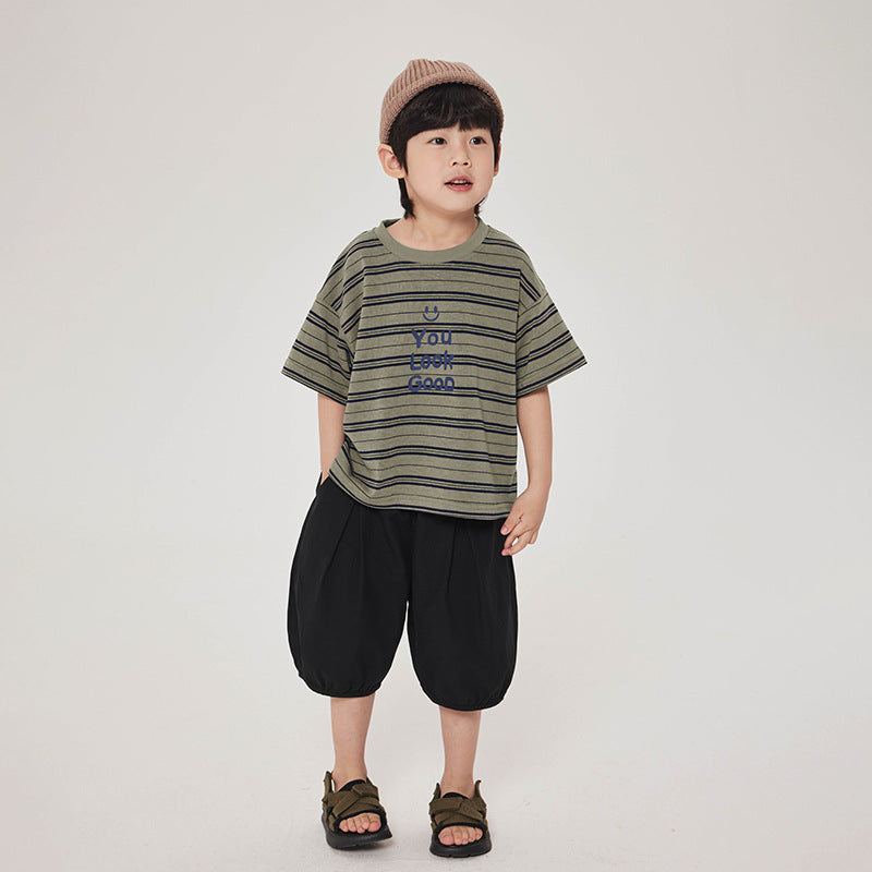 ランダムボーダー柄Tシャツ