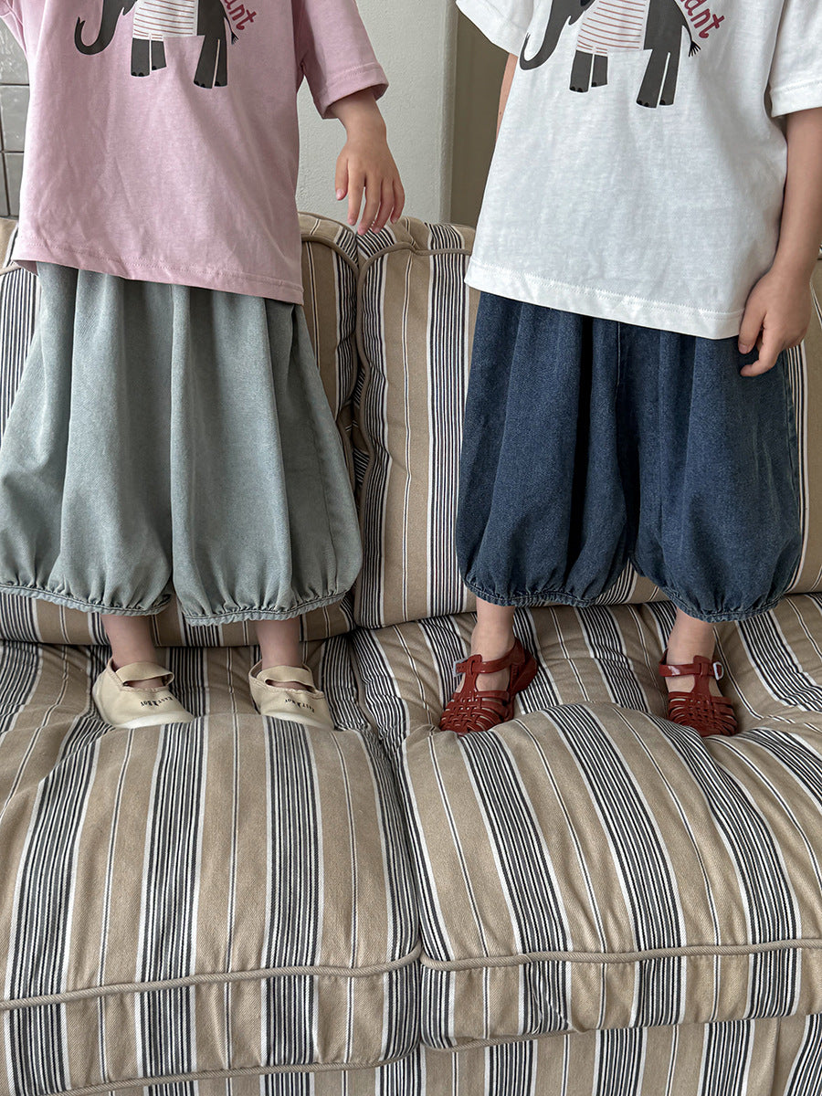 薄手七分丈デニムパンツ