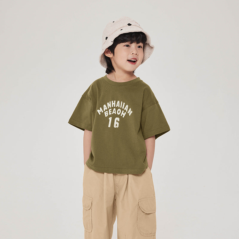 英文字プリントTシャツ