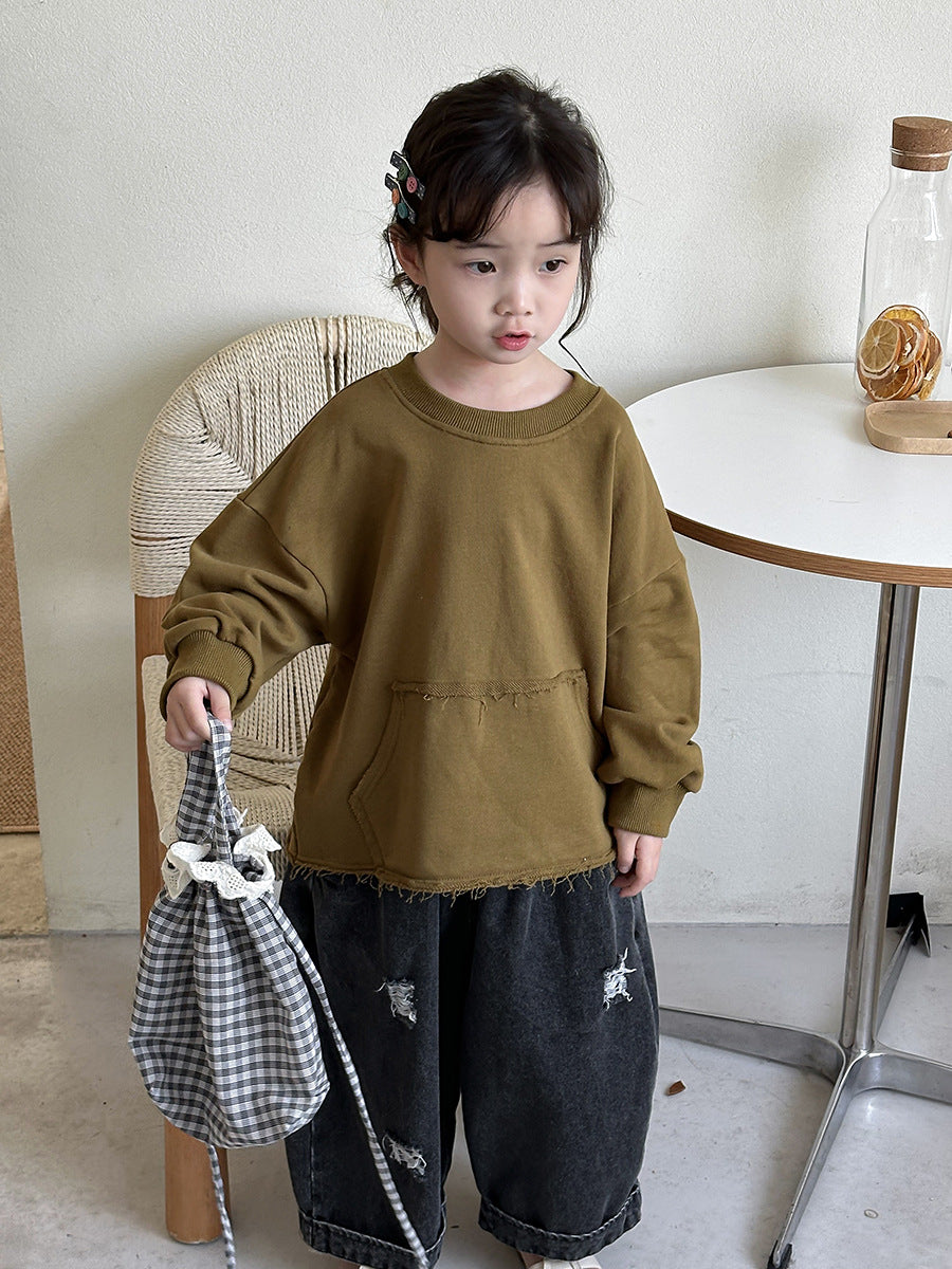 裾フリンジスウェット