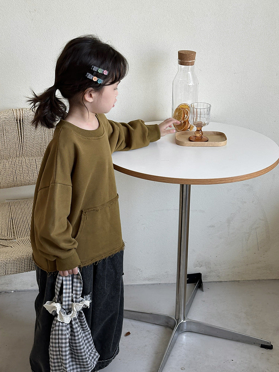 裾フリンジスウェット