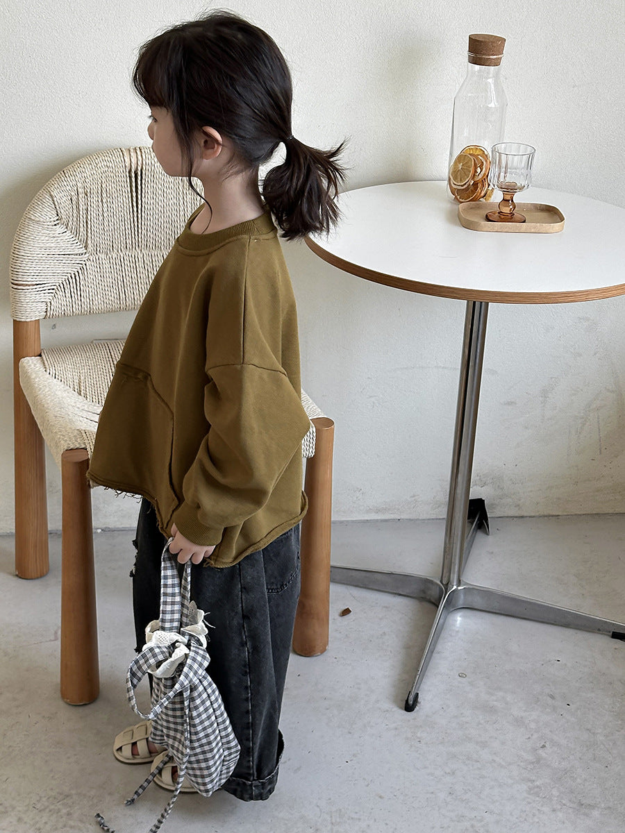 裾フリンジスウェット