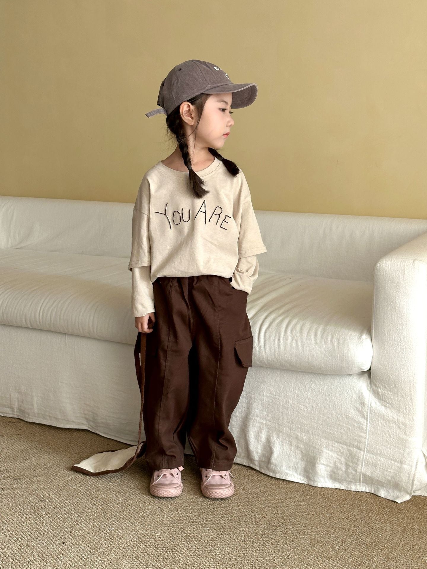 重ね着風長袖Tシャツ