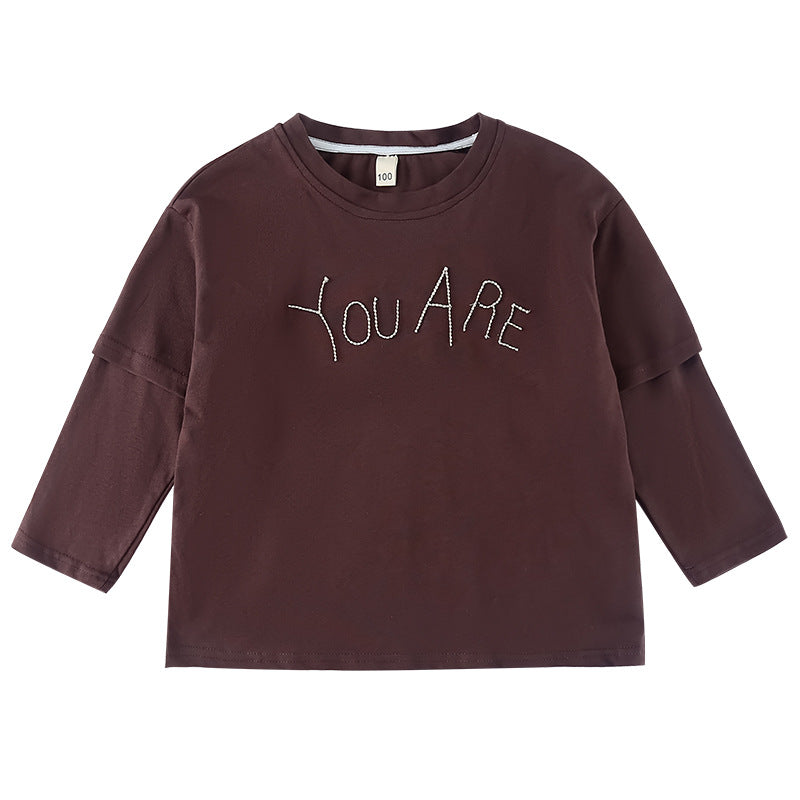 重ね着風長袖Tシャツ