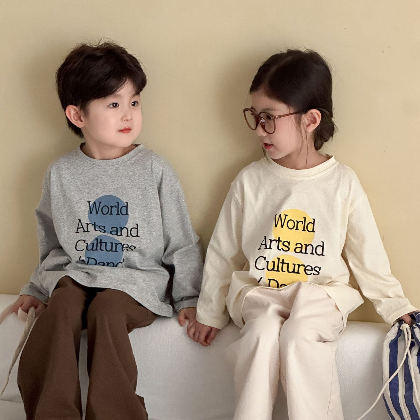 レターデザイン長袖Tシャツ