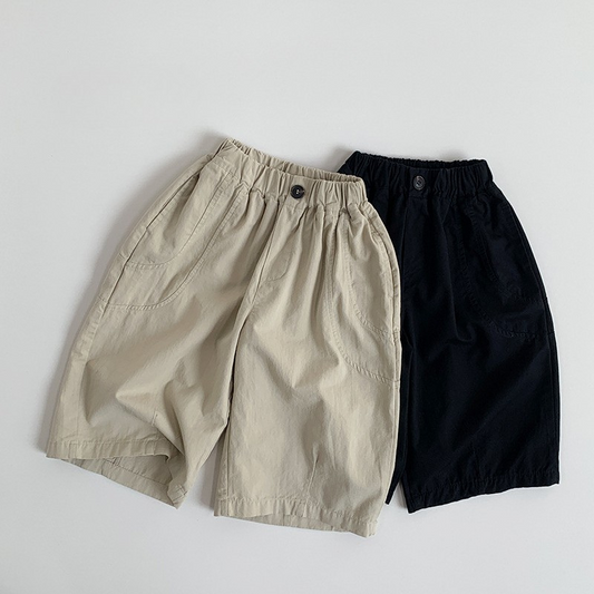 綿100%シンプルロングパンツ