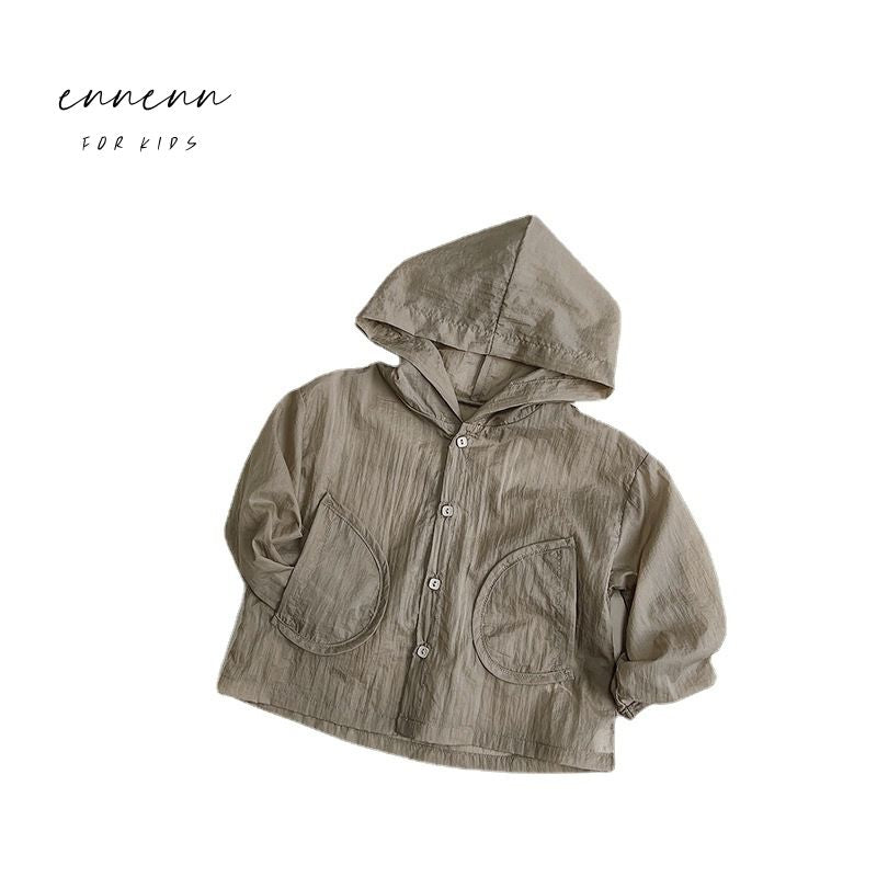 透け素材フーディーシャツ