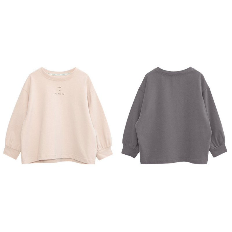 英文プリントクルーネックTシャツ