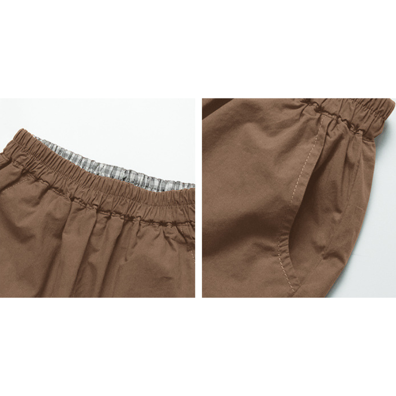 チェックロールアップパンツ
