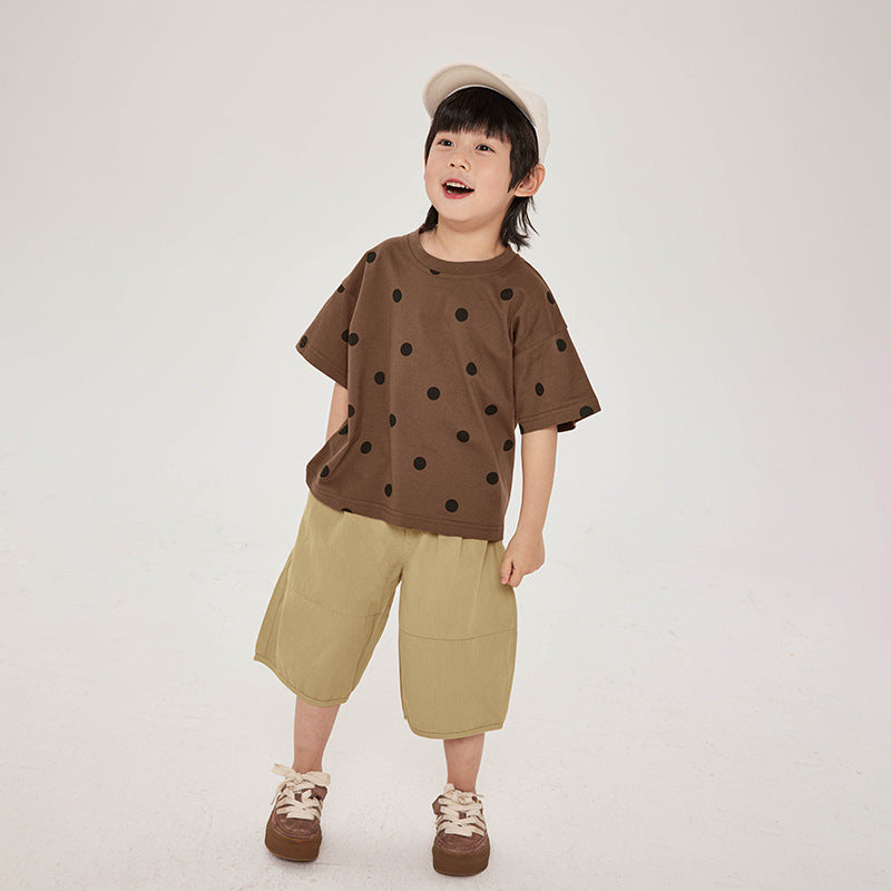 ドット柄Tシャツ