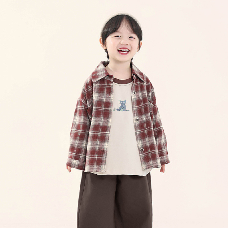 クラシカル白線チェックシャツ
