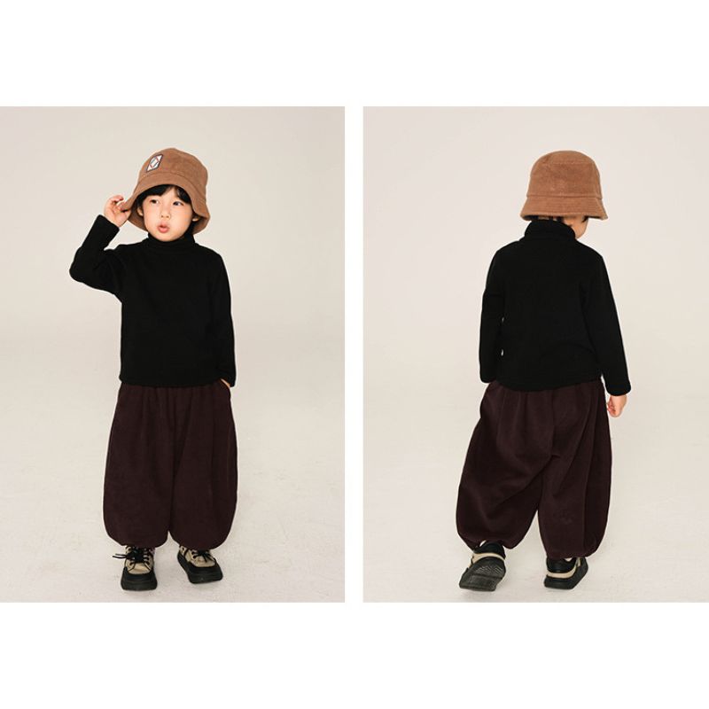 コーデュロイ裏ボアバルーンパンツ
