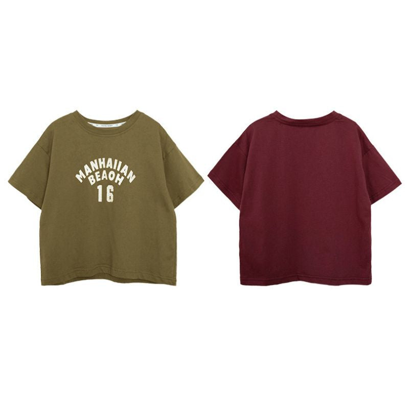英文字プリントTシャツ