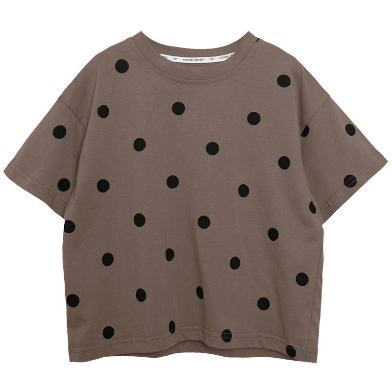 ドット柄Tシャツ