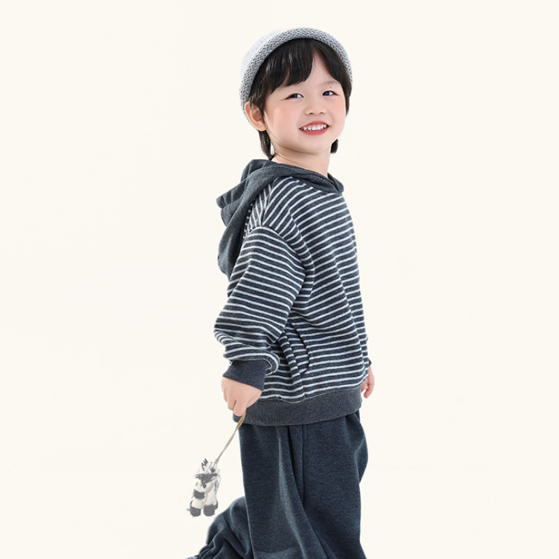 細ボーダーフーディー