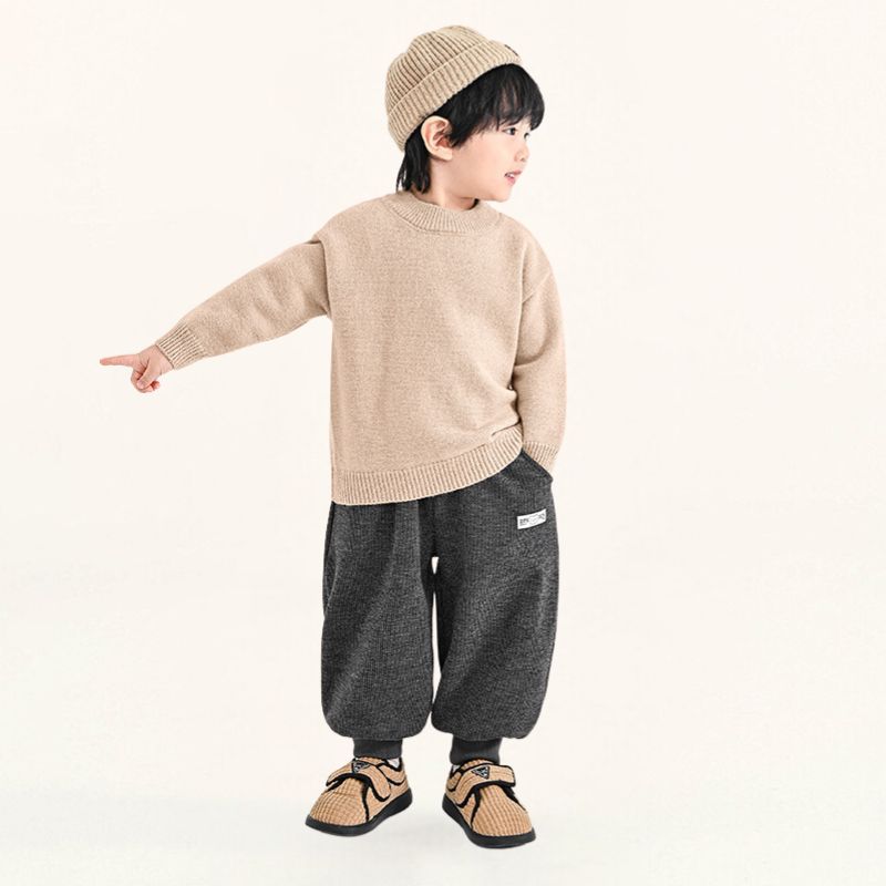 リブ生地裏ボアパンツ