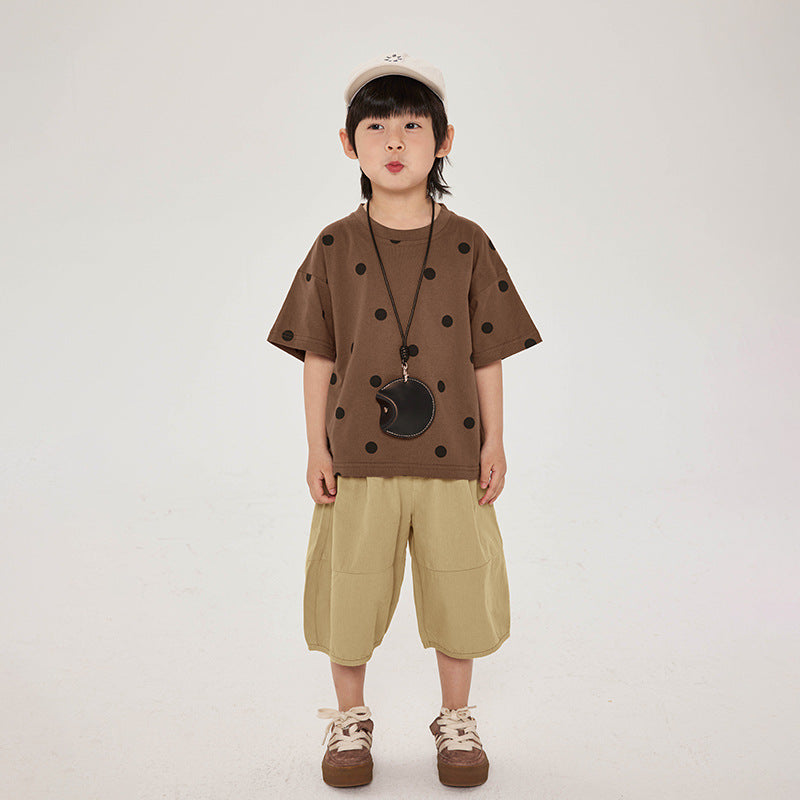 ドット柄Tシャツ