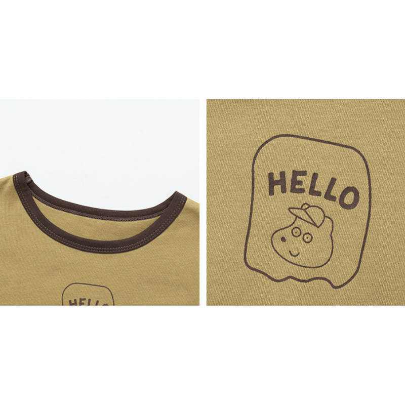 配色パイピングTシャツ