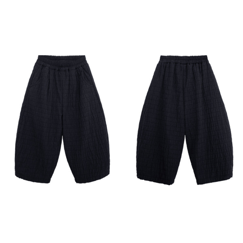 シャドー柄裏ボアパンツ