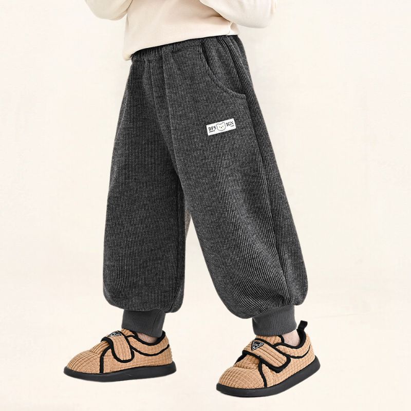 リブ生地裏ボアパンツ
