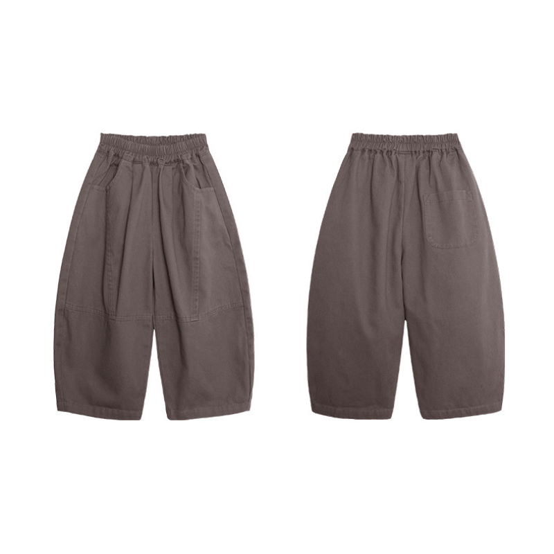 綿100%ステッチロングパンツ