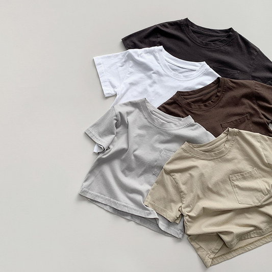 ベーシックカラー純綿Tシャツ