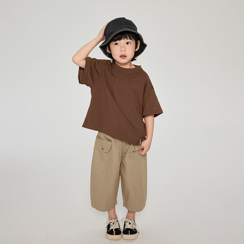 裾スリット入りTシャツ