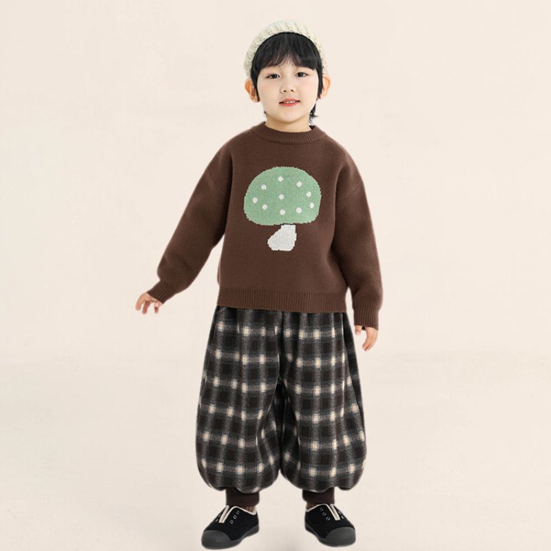 チェック柄裏ボアパンツ