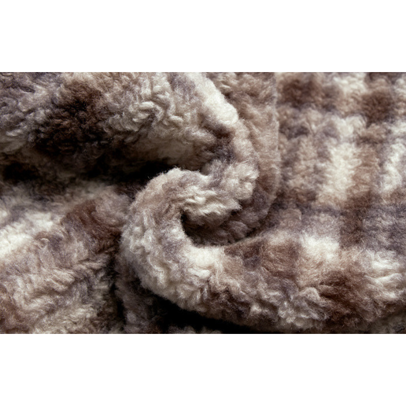 チェックボアコート