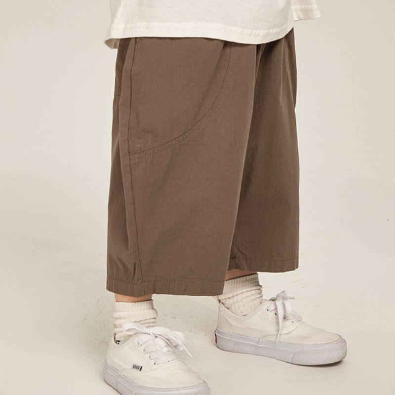 シンプル7分丈クロップドパンツ