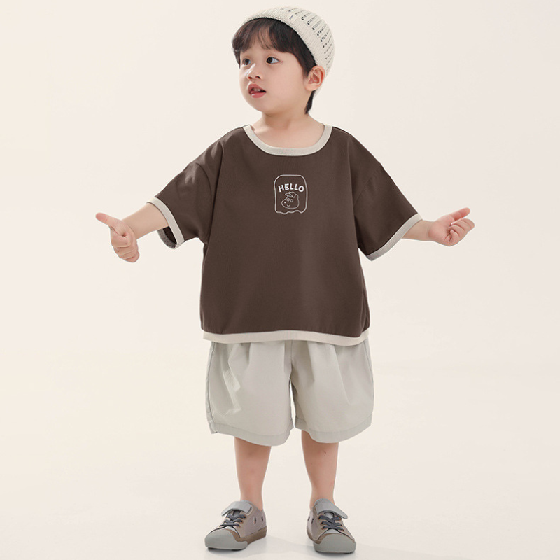 配色パイピングTシャツ