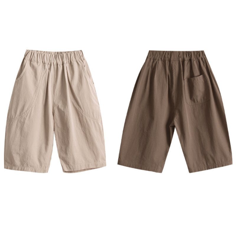 シンプル7分丈クロップドパンツ
