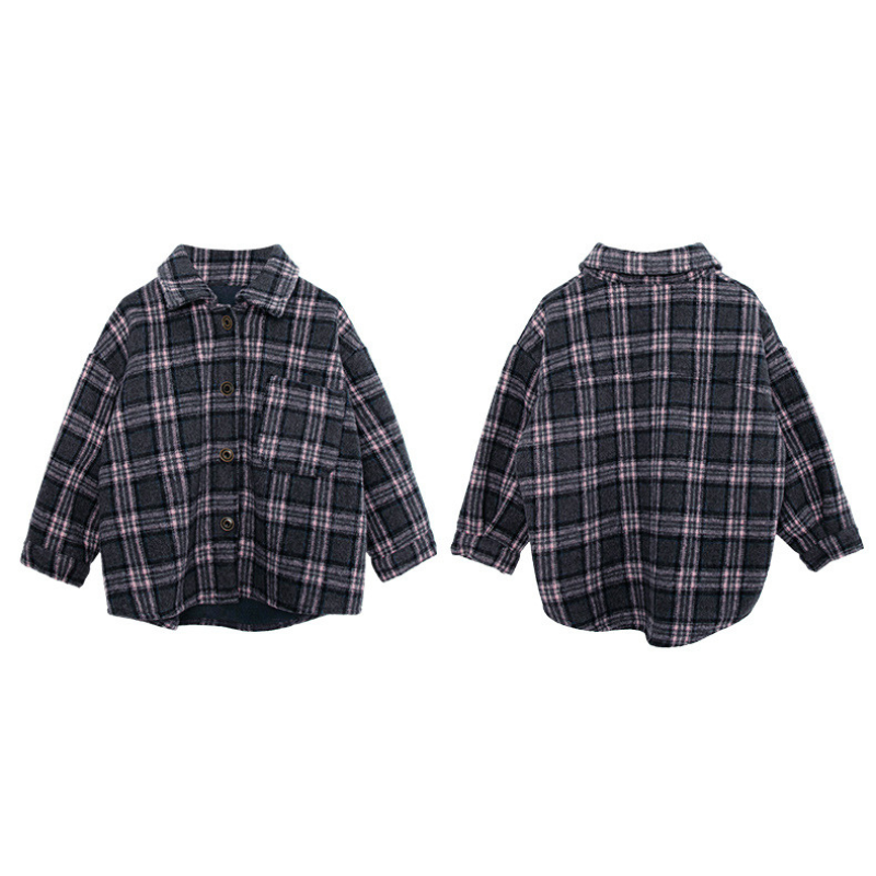 チェック裏ボアシャケット