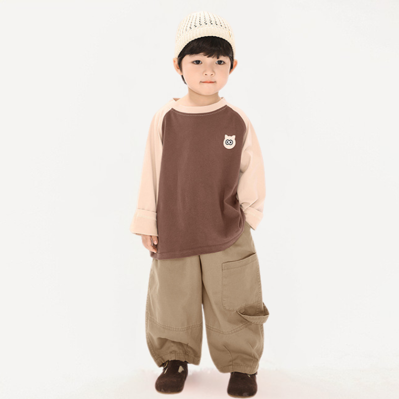 サイドストラップ純綿カーゴパンツ
