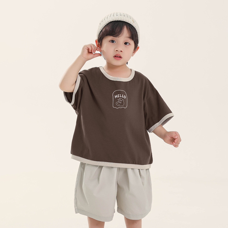 配色パイピングTシャツ