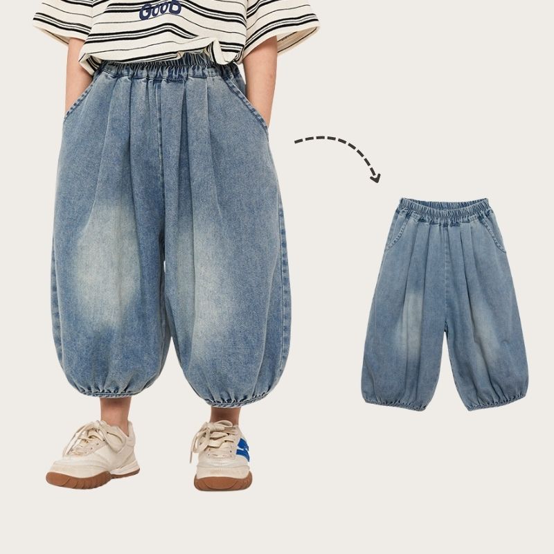 ウォッシュデニムバルーンパンツ
